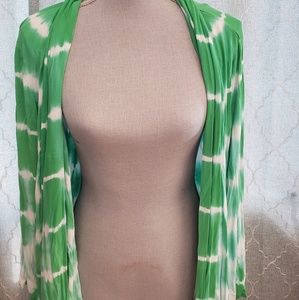 Ruby Rd. Green Tie Dye Cardigan 1X